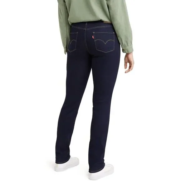 Women's Slim Jeans Cotton Spandex Tummy Control Skinny Leg Dark Indigo